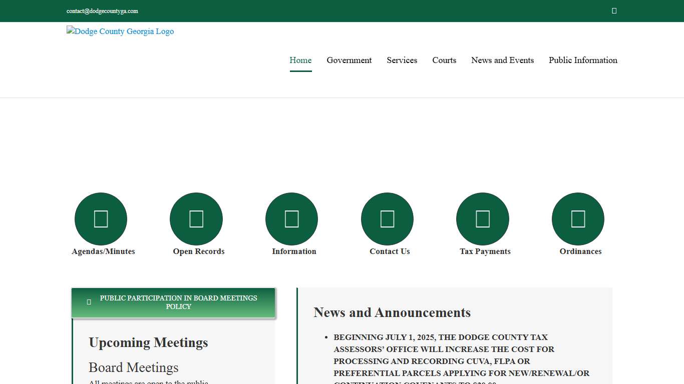 Dodge County Georgia – Official Site